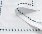 Green Snowflake Napkins - Embroidered