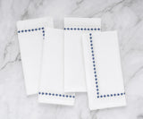 Navy Blue Snowflake Napkins