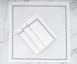 Navy Blue Snowflake Napkins