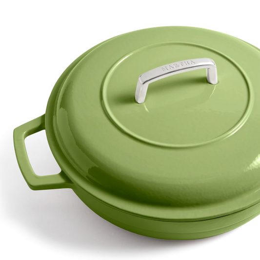 Martha Stewart Signature 3.5-Quart Enameled Cast Iron Braiser w/ Lid