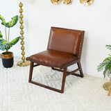 Everett Tan Leather Lounge Chair