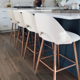 Edwin Boucle Upholstered Counter Stool (Set of 3)