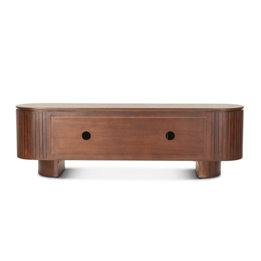 Athena 79" Media Cabinet in Aged Mahogany