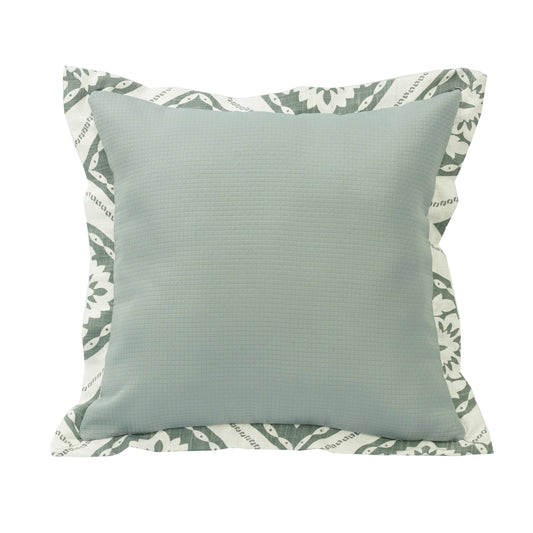 Belmont Textured Fabric Pillow w/ Graphic Print Flange