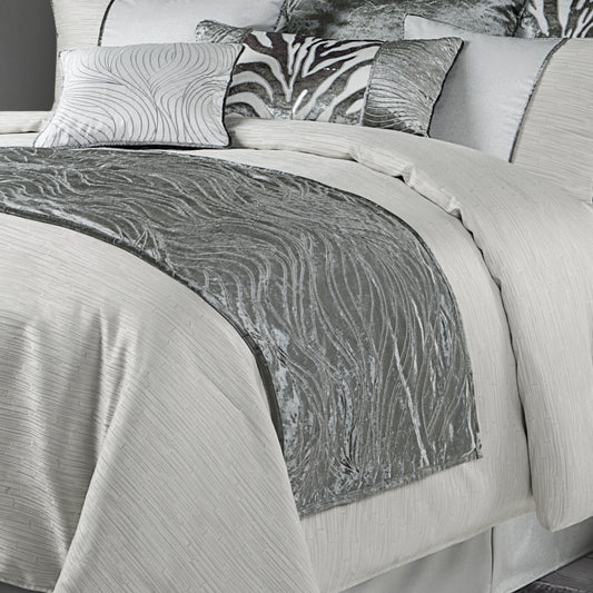 Celeste Wave Reversible Soft Velvet Throw Pillow