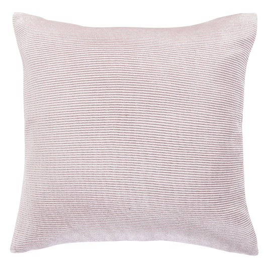 Pale Pink Velvet Euro Sham w/ Channel Stitching
