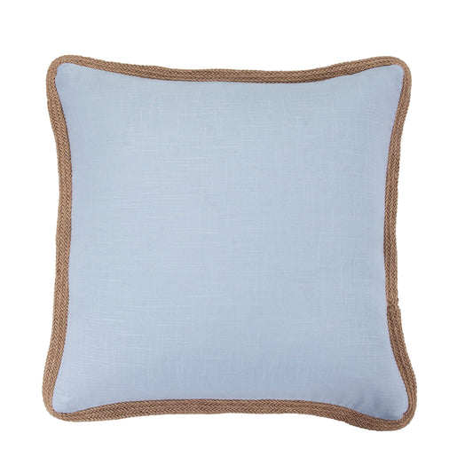 Washed Linen Jute Trimmed Euro Sham