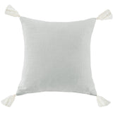 Square Washed Linen Tassel Pillow