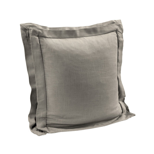 Double Flanged Washed Linen Pillow