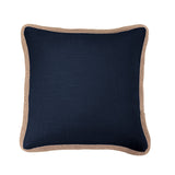 Washed Linen Jute Trimmed Pillow