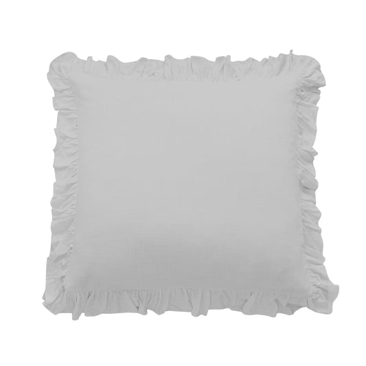 Lily Washed Linen Ruffled Euro Sham