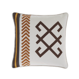 Toluca Canvas Embroidered Cotton Pillow