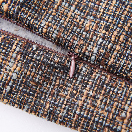 Tweed Buckle Detailed Lumbar Pillow