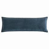 Stonewashed Cotton Canvas Long Lumbar Pillow