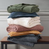 Stonewashed Cotton Canvas Coverlet