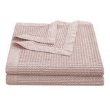 Stonewashed Cotton Waffle Weave Coverlet