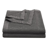 Stonewashed Cotton Waffle Weave Coverlet