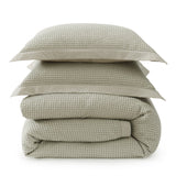 Stonewashed Cotton Waffle Weave Duvet Cover