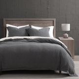 Stonewashed Cotton Waffle Weave Duvet Cover