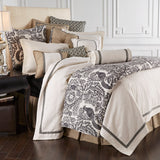 Augusta Embroidered Toile Throw Pillow