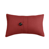 Prescott Small Oblong Lumbar Pillow, Solid Red