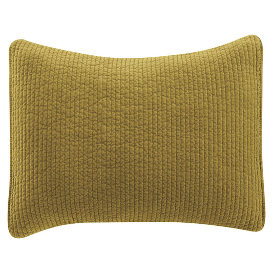 Stonewashed Cotton Quilted Velvet Pillow Sham