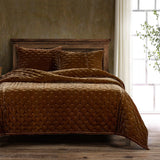 Stella Faux Silk Velvet Pintuck Quilt