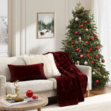 Stella Faux Silk Velvet Embroidered Lumbar Pillow