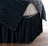 Stella Faux Silk Velvet Bed Skirt