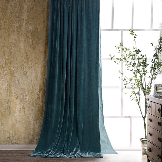 Stella Faux Silk Velvet Curtain