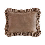 Stella Faux Silk Velvet Ruffled Dutch Euro Pillow