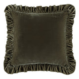 Stella Faux Silk Velvet Ruffled Euro Sham