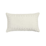 Stella Faux Silk Velvet Embroidered Lumbar Pillow