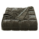Stella Faux Silk Velvet Double Box Stitch Throw