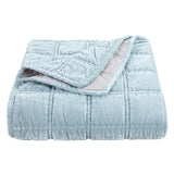 Stella Faux Silk Velvet Double Box Stitch Throw