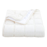 Stella Faux Silk Velvet Double Box Stitch Throw