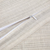100% French Flax Linen Variegated Stripe Duvet Cover Set, Natural