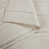 100% French Flax Linen Variegated Stripe Duvet Cover Set, Natural