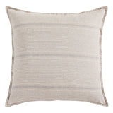 100% French Flax Linen Variegated Stripe Euro Sham, Natural