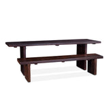 Barnwood Slabs 94" Reclaimed Wood Dining Table in Jacobean Brown