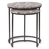 Calico 20" Nesting Tables in Chevron Pattern, Set 2