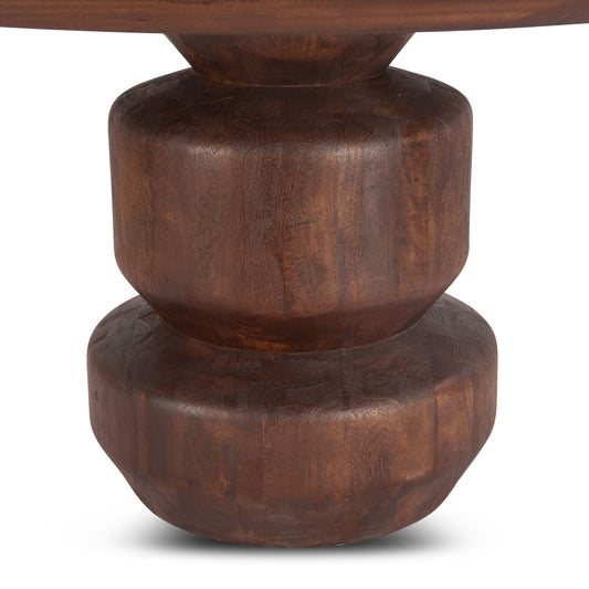 Cambridge 60" Round Dining Table in Walnut Mango Wood