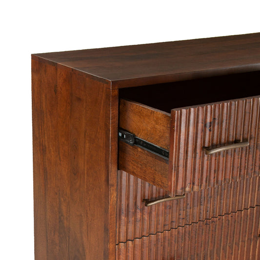 Cosmopolitan 69" Six Drawer Dresser in Honey Brown