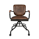 Essex Oden 24" Desk Chair in Antique Whiskey Top Grain Leather
