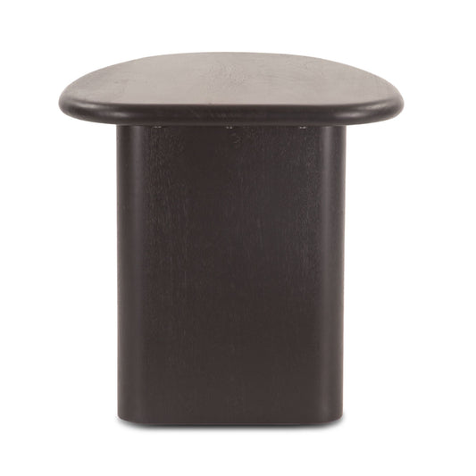 Helsinki 26" Side Table in Matte Black Mango Wood
