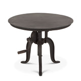 Industrial Loft 24" Adjustable Side Table in Matte Black