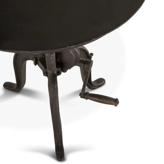 Industrial Loft 24" Adjustable Side Table in Matte Black