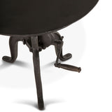 Industrial Loft 24" Adjustable Side Table in Matte Black