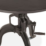Industrial Loft 30" Adjustable Side Table in Matte Black