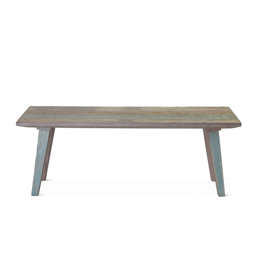 Ibiza 48" Bench in Vintage Teal Reclaimed Wood